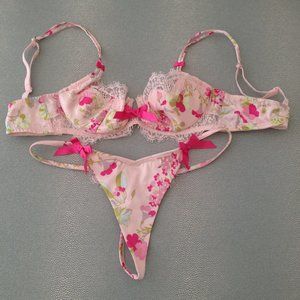 New satin lace bra & panty set by UK lingerie designer Spoylt